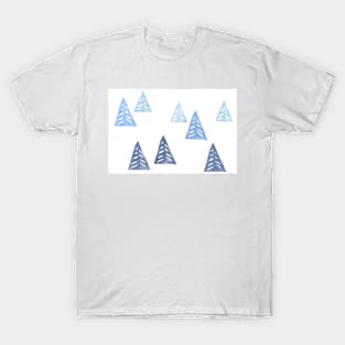 Blue Winter Trees T-Shirt